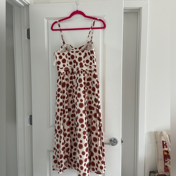 NWOT Agua by Agua Bendita Acacia Erizos Linen Midi Bustier Dress Starburst - Picture 4 of 6